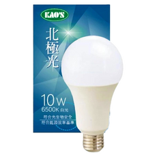 KAOS 北極光球泡 10W 白光 節能護眼燈泡, 1個
