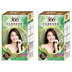 566 美色護髮染髮霜 6號栗褐色，添加天然植物護髮精華，男女適用, 6 栗褐色, 2盒