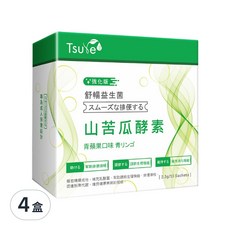 Tsuie 日濢 舒暢益生菌山苦瓜酵素 強化版, 花蓮4號山苦瓜, 酵素幫助調整體質，排便順暢，告別卡卡人生, 37.5g, 4盒