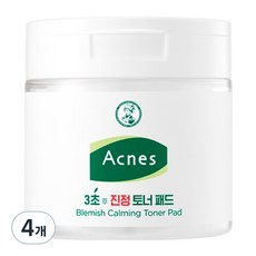 아크네스 3초 진정 토너 패드 160ml, 70개입, 4개