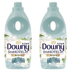 다우니 호텔 컬렉션 화이트티 초고농축 섬유유연제 본품, 1L, 2개