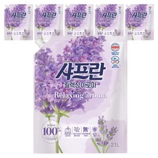 Saffron 乳木果油纖維柔軟精 放鬆香氛香氛補充包, 2.1L, 6個