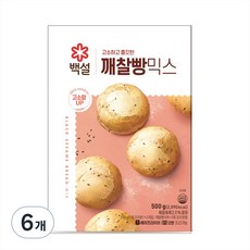 백설 깨찰빵 믹스, 500g, 6개