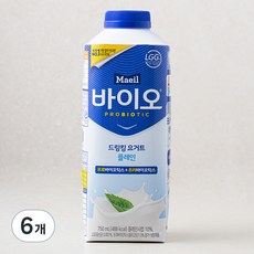 매일바이오 드링킹 플레인 요구르트, 750ml, 1개입, 6개 750ml, 6개