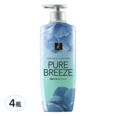 ELASTINE 伊絲婷 Pure Breeze 奢華香水 潤髮乳, 添加17種胺基酸, 受損修護, 長效持香, 600ml, 4瓶