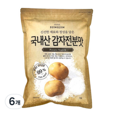 성진 국내산 감자전분맛, 1kg, 6개