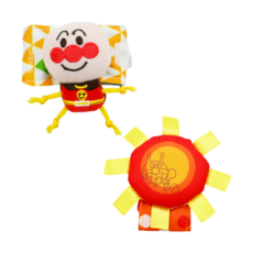 ANPANMAN 麵包超人 寶寶的第一個腕帶搖鈴 Set, 2個入 麵包超人小太陽手鈴, 0個月以上適用, 1組