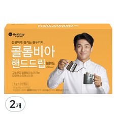 맥널티 콜롬비아 핸드드립 블렌드 드립백커피, 8g, 24개입, 2개