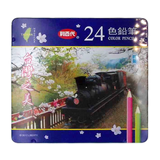 LIBERTY 利百代 色鉛筆 CC-087 阿里山蒸汽火車 24色組, 24色, 1盒