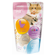 PetBest 奈米銀配方除臭加倍廁砂, 三色顆粒600g, 抗菌除臭, 600g, 1包