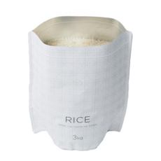 marna 極 白米保存袋套裝，3kg x 2袋, 1組, 白