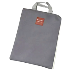 MU XIN BAG 超便利A4文件拉鏈手提袋, 27x35cm, 牛津布, 粉色/淺灰色/深灰色/深藍色, 27 x 35cm, 1個