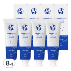 라이프홀릭 미백케어 치약, 100g, 8개