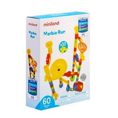 Miniland 軌道滾珠旋轉積木組 60片組, 堆疊積木訓練空間邏輯, 抓握幫助手部肌肉發展, 培養人際關係, 1組