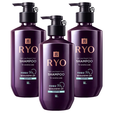 려 자양윤모 9EX 탈모증상전문케어 민감성두피용 샴푸, 400ml, 3개