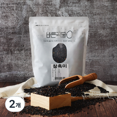 바른곡물 국산 찰흑미, 1kg, 2개
