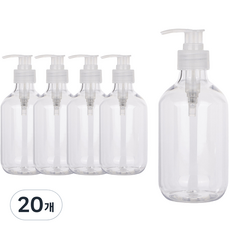 펌프 로션 샴푸 공병 용기 300ml, 투명(캡), 20개