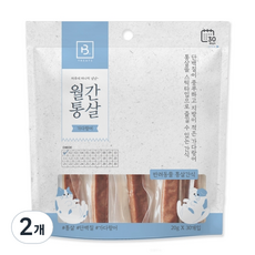 브리더랩 반려동물 월간통살 스틱타입 간식, 닭가슴살+가다랑어 혼합맛, 600g, 2개 - 월간통살