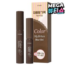 에뛰드 청순 거짓 브라우 카라 4.5g + 9g 대용량 세트, 1호 리치 브라운, 1개 1호 리치 브라운, 1세트