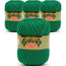 필립섬유 쎄비 실크 인견사 뜨개실 90g x 4p, 858 진초록, 4개