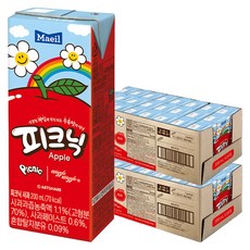 매일유업 피크닉 사과, 200ml, 48개