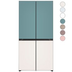 [색상선택형] LG전자 디오스 오브제컬렉션 빌트인타입 4도어냉장고 M623AAA042S 글라스 방문설치,