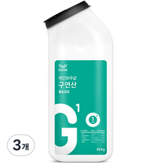 레인보우샵 G1 구연산 베이직 왕톡톡이, 420g, 3개