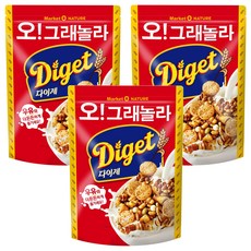마켓오네이처 오 그래놀라 다이제 시리얼, 300g, 3개