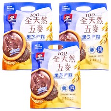 QUAKER 桂格 全天然五麥 黑芝麻糊 無添加糖 10包, 190g, 3袋