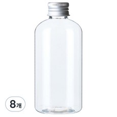 병도매닷컴 DTB250 투명 음료용기 알루미늄 실버캡, 250ml, 8개