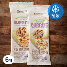 남향푸드또띠아 트러플 머쉬룸 치킨 브리또(냉동), 125g, 6개