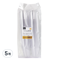 생활미소 투명한 소주잔 65ml 60p, 5개