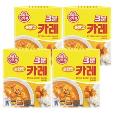 오뚜기3분 카레 순한맛, 200g, 4개