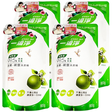 一滴淨 蘆薈多酚食品用洗潔精補充包，植萃成分 溫和不傷手, 800g, 4包