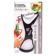 K 中央製作所 日本製斜削皮刀，聚苯乙烯削皮器，不鏽鋼刀，易握斜型設計, 顏色隨機, 1支