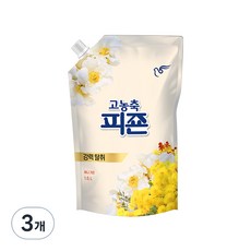 피죤 고농축 강력탈취 섬유유연제 써니가든 리필, 1.6L, 3개
