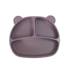 BeBeLock 吸附型重磅餐盤, 底部吸盤設計, 韓國製柔軟矽膠材質, 星辰紫, 1個
