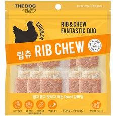 더독 강아지 갈비껌 간식 립츄, 치킨, 250g, 1개