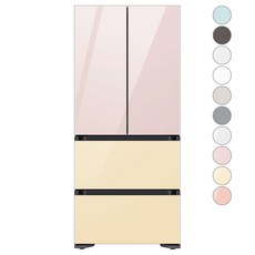 [색상선택형] 삼성전자 비스포크 김치플러스 490L 4도어 김치냉장고 방문설치 글램 바닐라