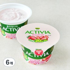 풀무원 액티비아 저지방 딸기 요구르트, 6개, 1개입, 150g
