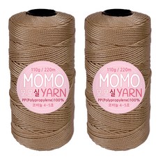 털실나라 모모얀 뜨개실, 65 모카, 2개