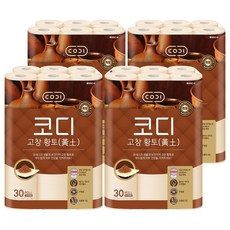 CODI 天然紙漿3層高敞黃土高級捲筒衛生紙, 4個