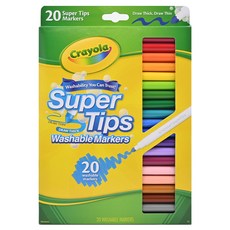 Crayola 繪兒樂 可水洗細桿彩色筆 3歲以上, 20色, 1盒