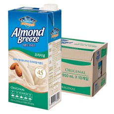 BLUE DIAMOND 藍鑽 杏仁奶 原味, 950ml, 10個
