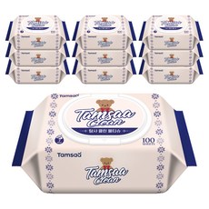 탐사 클린 물티슈 캡형, 100매, 10개 100매, 10팩