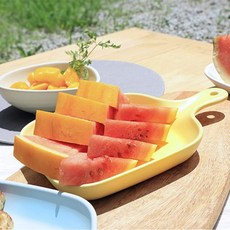 칠린 멜라민 웨어 사각 후라이팬 접시, 옐로우