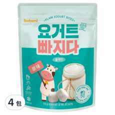 ibobomi 原味乳酸菌優格球, 新鮮生乳製成, 入口即化, 韓國在地乳源, 拉鏈包裝, 原味, 16g, 4包