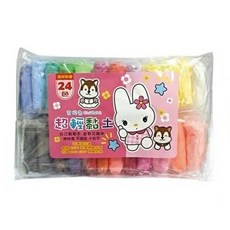 麻吉家族超輕黏土24色黏土組，安全無毒，激發兒童創意，親子同樂, 24色, 1組