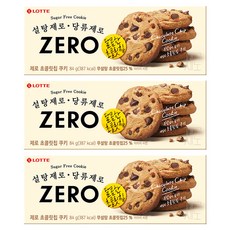 LOTTE 樂天 Zero巧克力豆餅乾, 84g, 3盒