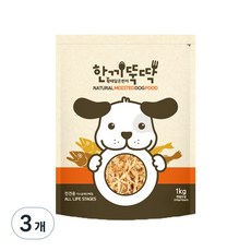 한끼뚝딱 황태와 소고기 반려동물 습식사료, 1kg, 3개